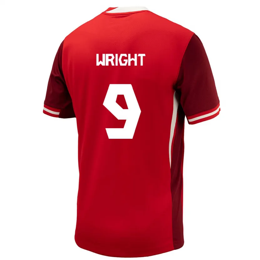 Danxen Mænd Canada Lowell Wright #9 Rød Hjemmebane Spillertrøjer 24-26 Trøje T-Shirt