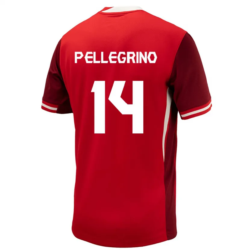 Danxen Mænd Canada Gabriel Pellegrino #14 Rød Hjemmebane Spillertrøjer 24-26 Trøje T-Shirt