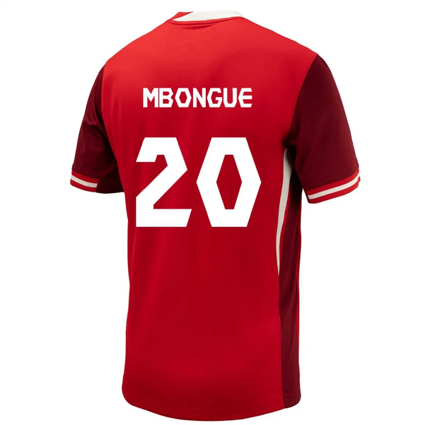 Danxen Mænd Canada Hugo Mbongue #20 Rød Hjemmebane Spillertrøjer 24-26 Trøje T-Shirt
