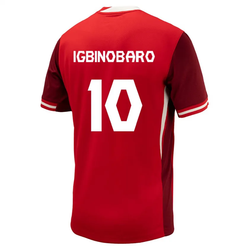 Danxen Mænd Canada Philip Igbinobaro #10 Rød Hjemmebane Spillertrøjer 24-26 Trøje T-Shirt