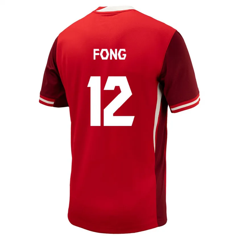 Danxen Mænd Canada Aidan Fong #12 Rød Hjemmebane Spillertrøjer 24-26 Trøje T-Shirt