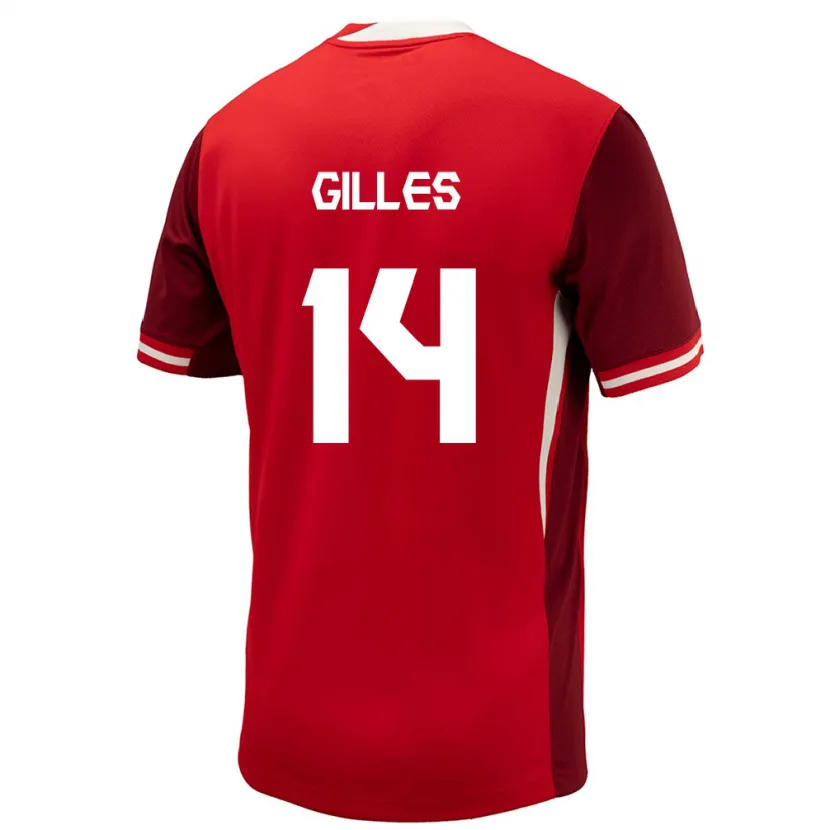Danxen Mænd Canada Vanessa Gilles #14 Rød Hjemmebane Spillertrøjer 24-26 Trøje T-Shirt