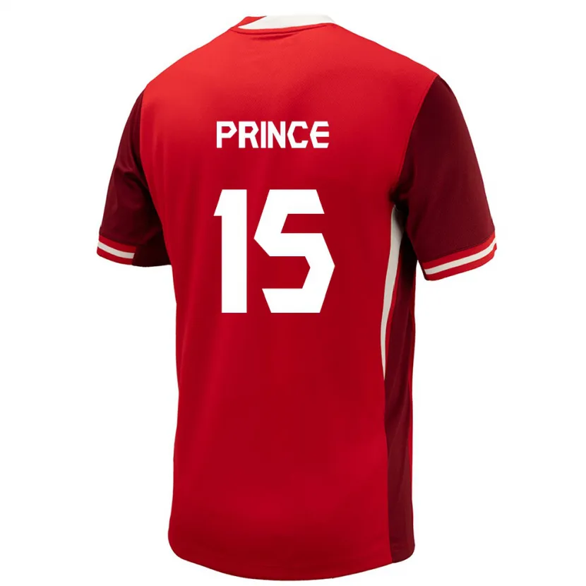 Danxen Mænd Canada Nichelle Prince #15 Rød Hjemmebane Spillertrøjer 24-26 Trøje T-Shirt