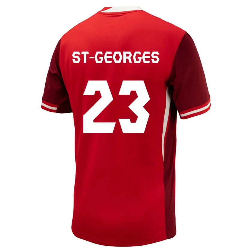 Danxen Mænd Canada Bianca St-Georges #23 Rød Hjemmebane Spillertrøjer 24-26 Trøje T-Shirt