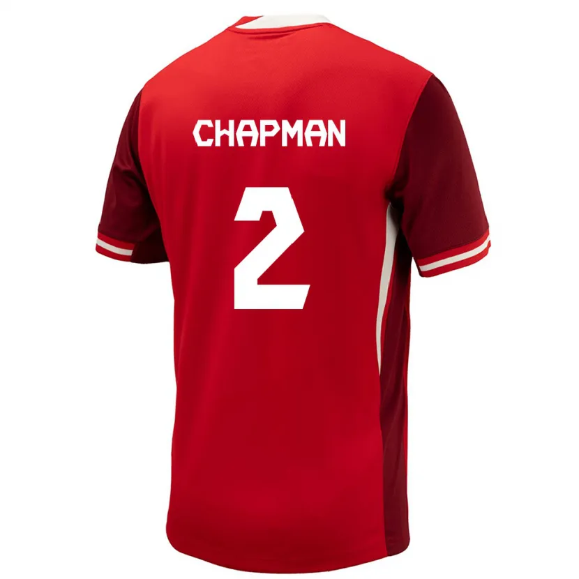 Danxen Mænd Canada Allysha Chapman #2 Rød Hjemmebane Spillertrøjer 24-26 Trøje T-Shirt