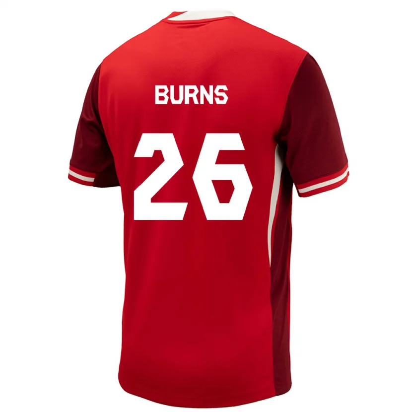 Danxen Mænd Canada Zoe Burns #26 Rød Hjemmebane Spillertrøjer 24-26 Trøje T-Shirt
