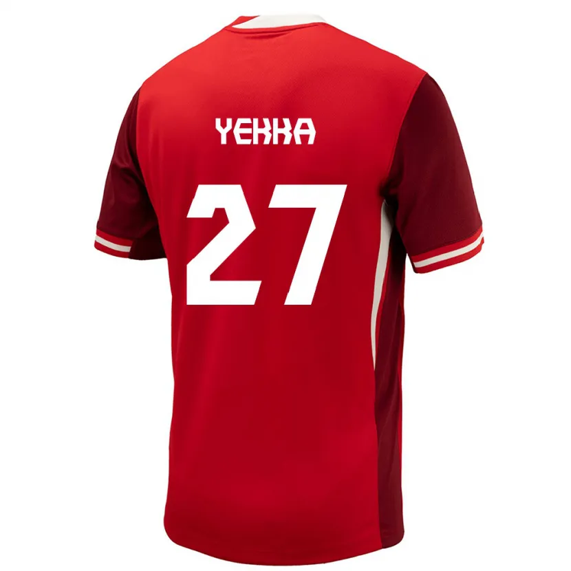 Danxen Mænd Canada Sura Yekka #27 Rød Hjemmebane Spillertrøjer 24-26 Trøje T-Shirt