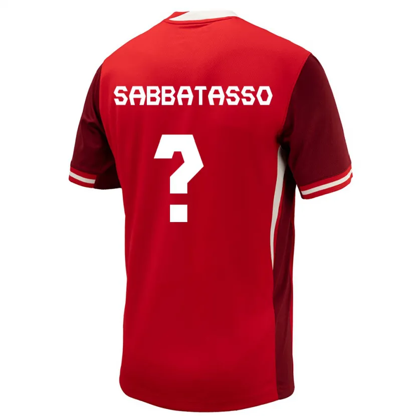 Danxen Mænd Canada Jeronimo Sabbatasso #0 Rød Hjemmebane Spillertrøjer 24-26 Trøje T-Shirt