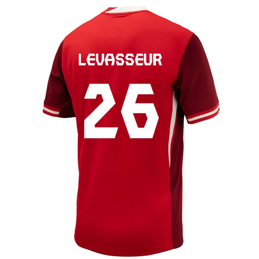 Danxen Mænd Canada Marie Levasseur #26 Rød Hjemmebane Spillertrøjer 24-26 Trøje T-Shirt