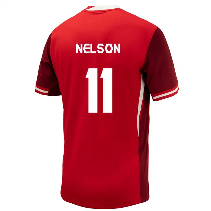 Danxen Mænd Canada Jayden Nelson #11 Rød Hjemmebane Spillertrøjer 24-26 Trøje T-Shirt