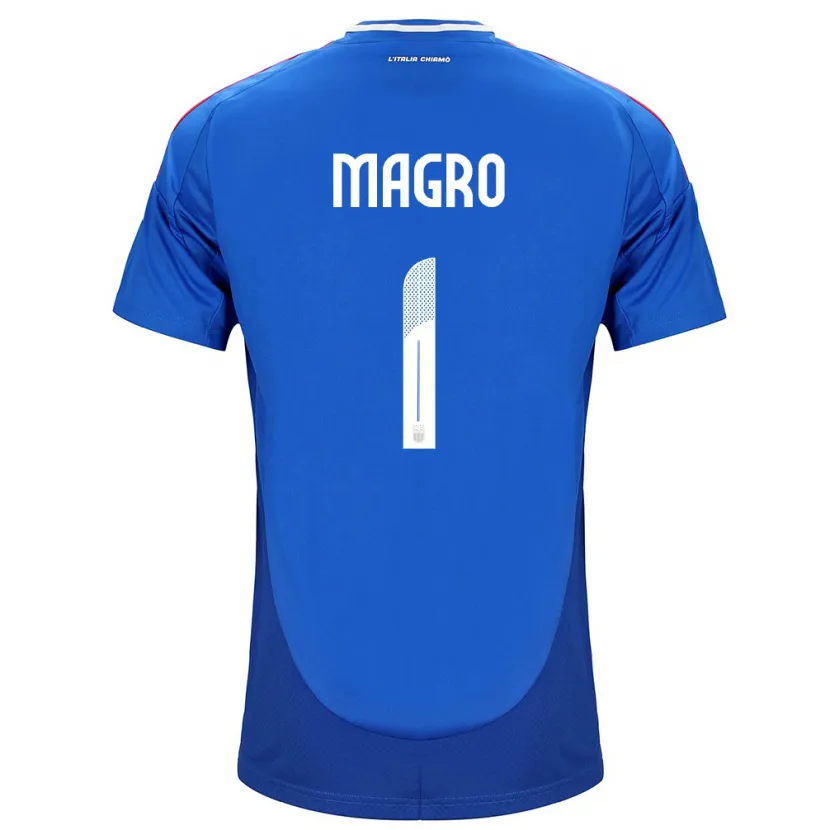 Danxen Mænd Italien Federico Magro #1 Blå Hjemmebane Spillertrøjer 24-26 Trøje T-Shirt