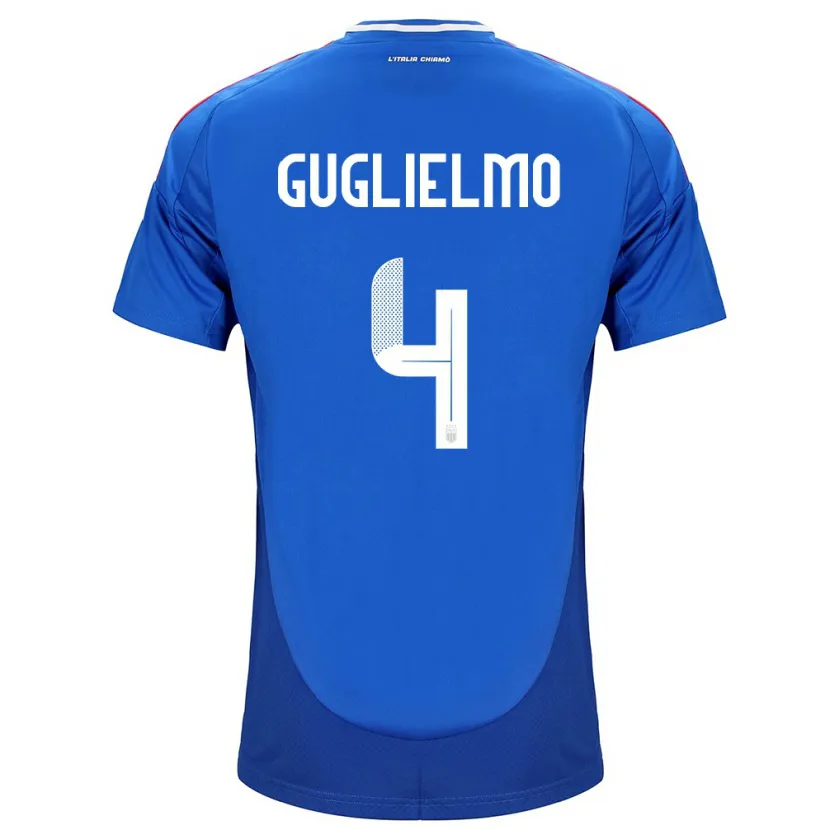 Danxen Mænd Italien Lucia Di Guglielmo #4 Blå Hjemmebane Spillertrøjer 24-26 Trøje T-Shirt