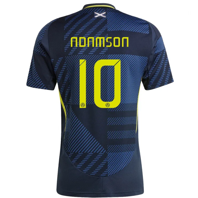 Danxen Mænd Skotland Calum Adamson #10 Mørkeblå Hjemmebane Spillertrøjer 24-26 Trøje T-Shirt