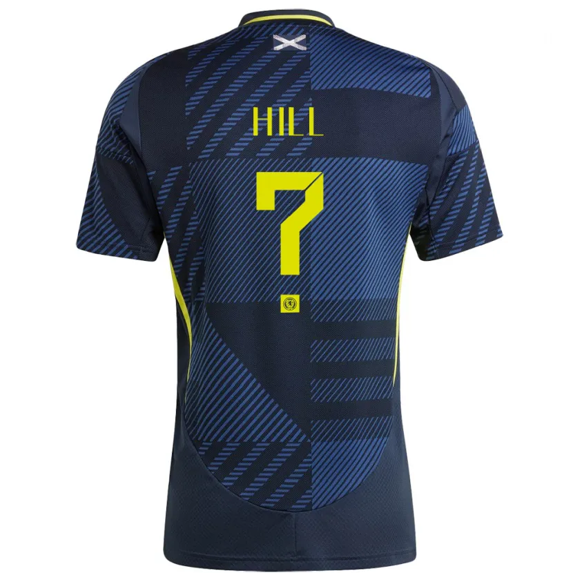 Danxen Mænd Skotland Kathryn Hill #0 Mørkeblå Hjemmebane Spillertrøjer 24-26 Trøje T-Shirt
