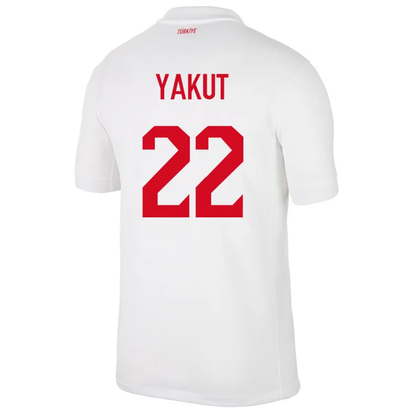 Danxen Mænd Tyrkiet Narin Yakut #22 Hvid Hjemmebane Spillertrøjer 24-26 Trøje T-Shirt