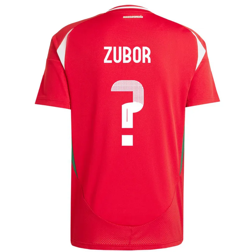 Danxen Mænd Ungarn Ádám Zubor #0 Rød Hjemmebane Spillertrøjer 24-26 Trøje T-Shirt