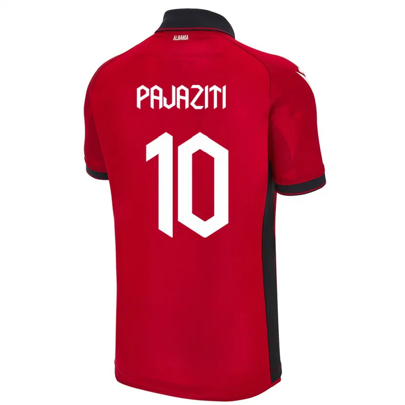Danxen Mænd Albanien Adrion Pajaziti #10 Rød Hjemmebane Spillertrøjer 24-26 Trøje T-Shirt