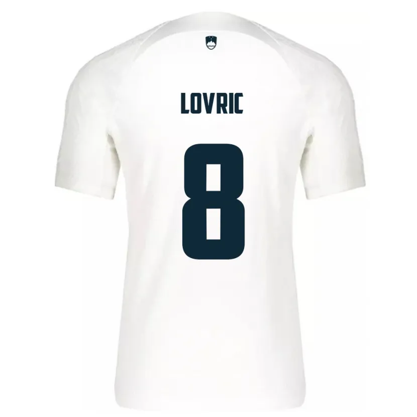 Danxen Mænd Slovenien Sandi Lovric #8 Hvid Hjemmebane Spillertrøjer 24-26 Trøje T-Shirt