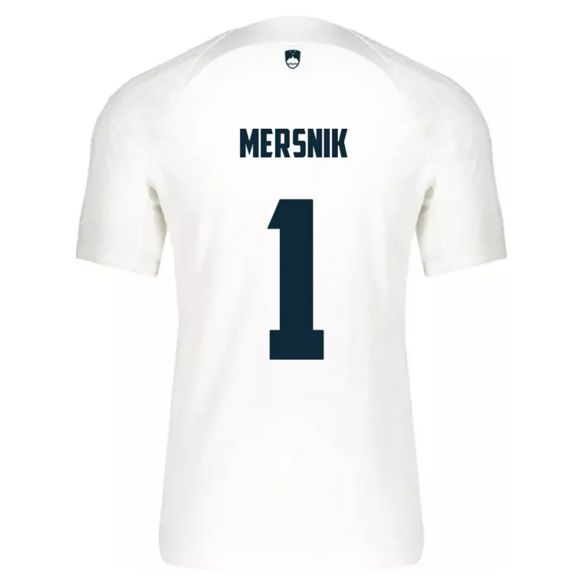 Danxen Mænd Slovenien Zala Meršnik #1 Hvid Hjemmebane Spillertrøjer 24-26 Trøje T-Shirt