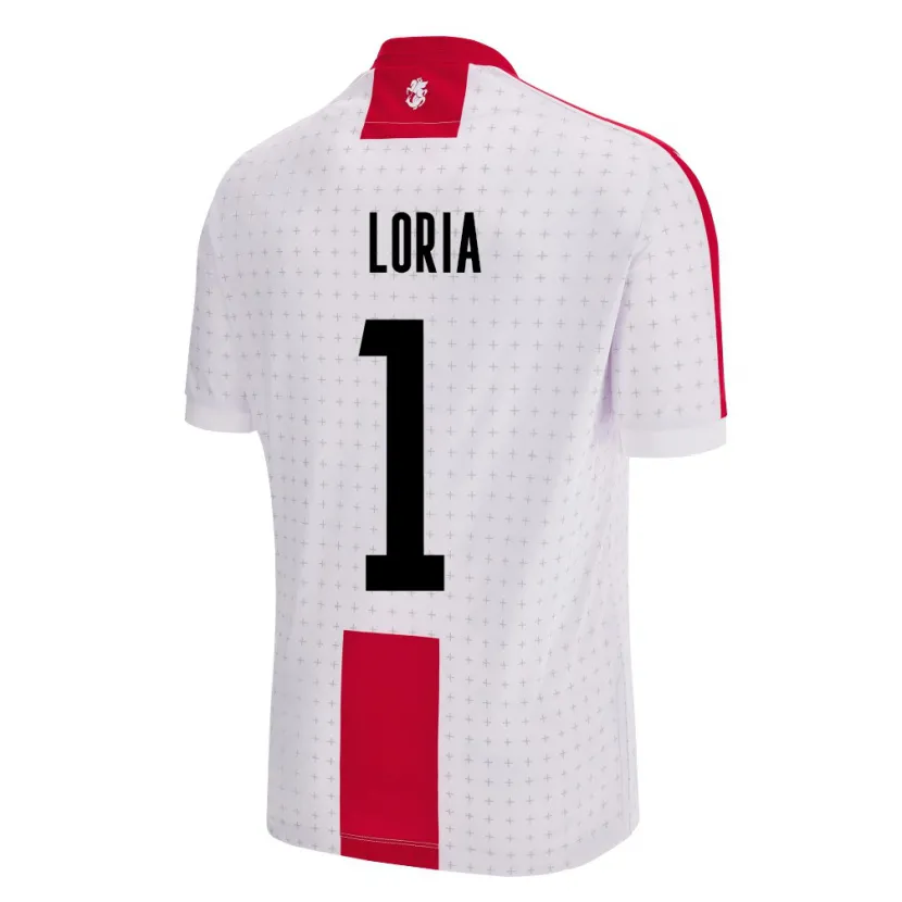 Danxen Mænd Georgia Giorgi Loria #1 Hvid Hjemmebane Spillertrøjer 24-26 Trøje T-Shirt