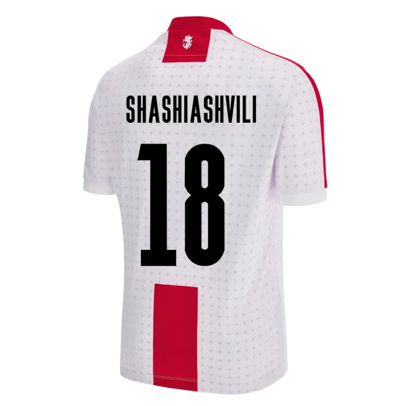 Danxen Mænd Georgia Luka Shashiashvili #18 Hvid Hjemmebane Spillertrøjer 24-26 Trøje T-Shirt