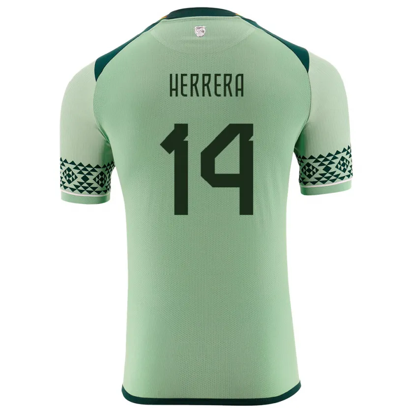 Danxen Mænd Bolivia José Herrera #14 Lysegrøn Hjemmebane Spillertrøjer 24-26 Trøje T-Shirt