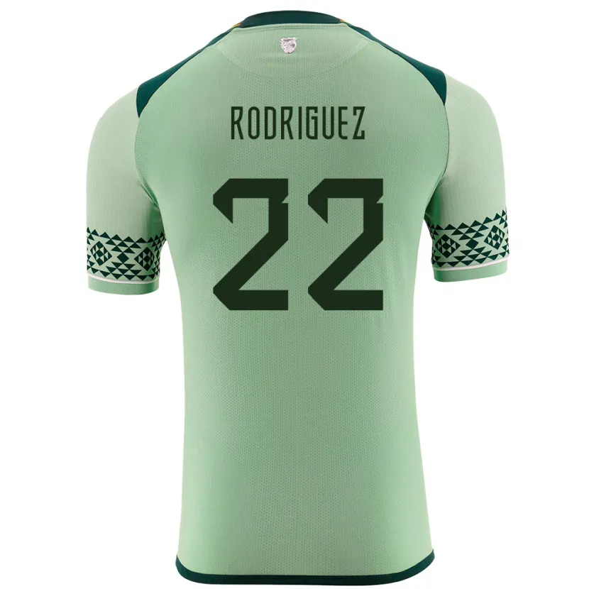 Danxen Mænd Bolivia Carlitos Rodriguez #22 Lysegrøn Hjemmebane Spillertrøjer 24-26 Trøje T-Shirt