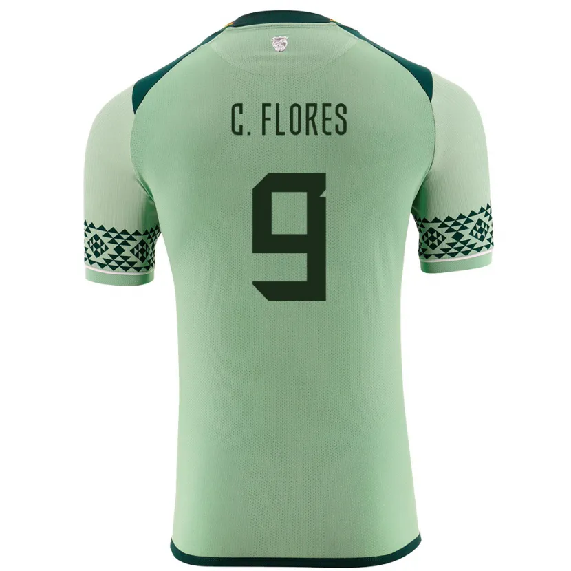 Danxen Mænd Bolivia Cesar Flores #9 Lysegrøn Hjemmebane Spillertrøjer 24-26 Trøje T-Shirt