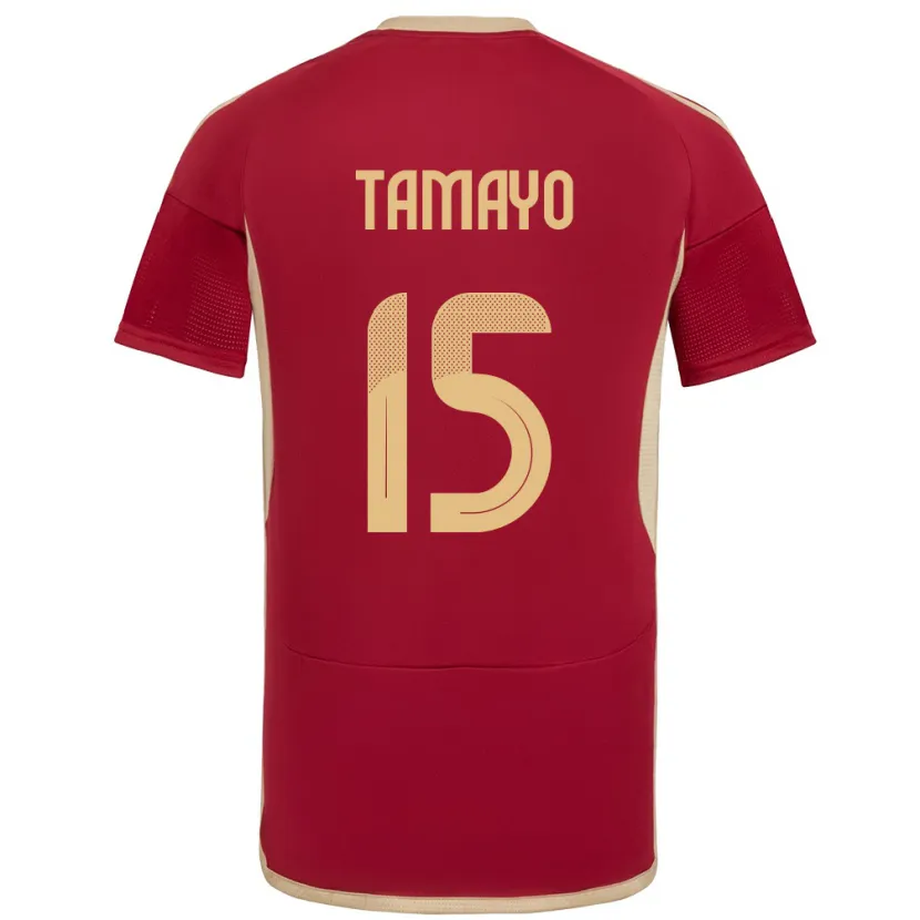 Danxen Mænd Venezuela Bianneider Tamayo #15 Bourgogne Hjemmebane Spillertrøjer 24-26 Trøje T-Shirt