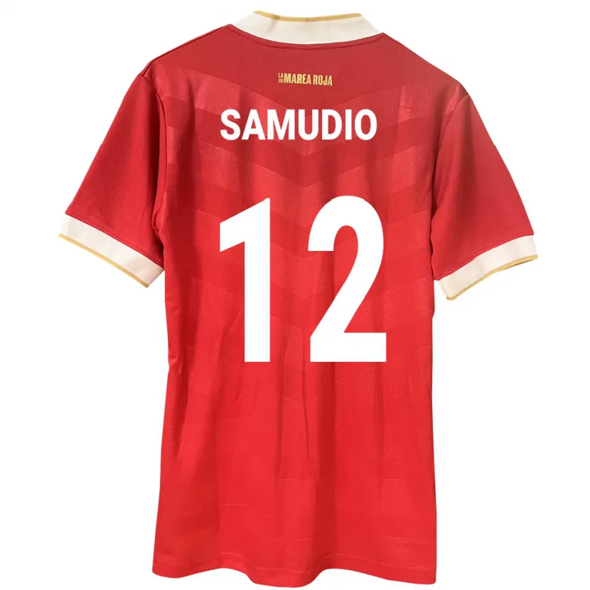 Danxen Mænd Panama César Samudio #12 Rød Hjemmebane Spillertrøjer 24-26 Trøje T-Shirt