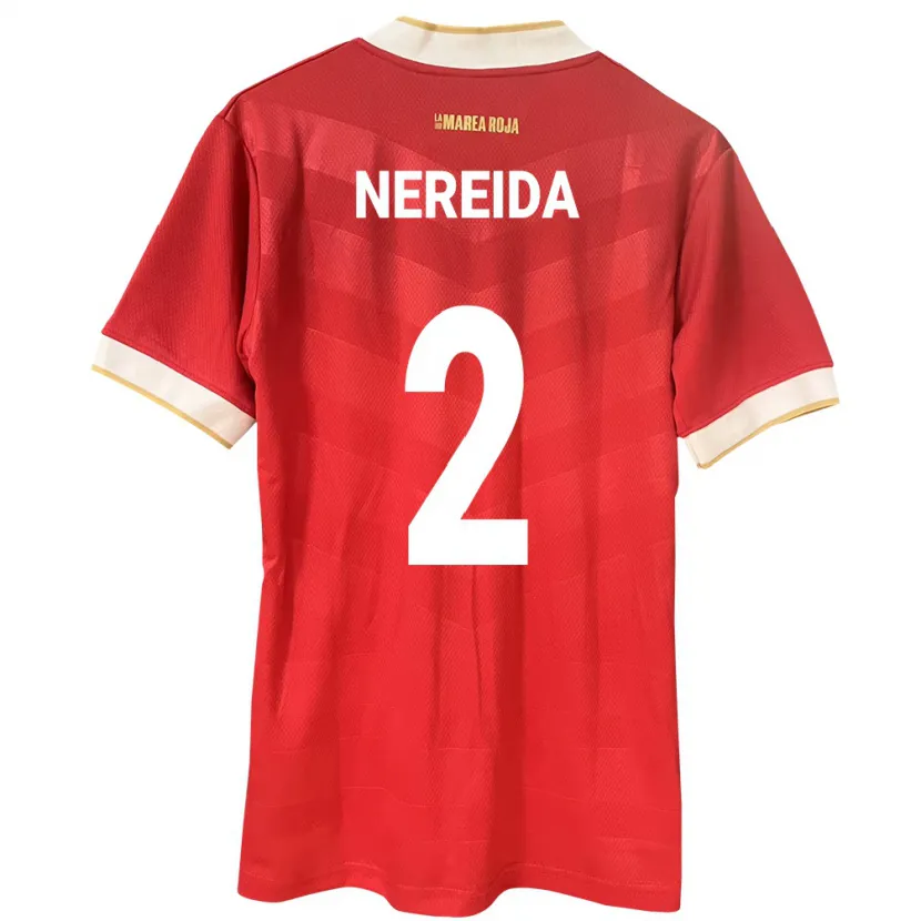 Danxen Mænd Panama Juriel Nereida #2 Rød Hjemmebane Spillertrøjer 24-26 Trøje T-Shirt