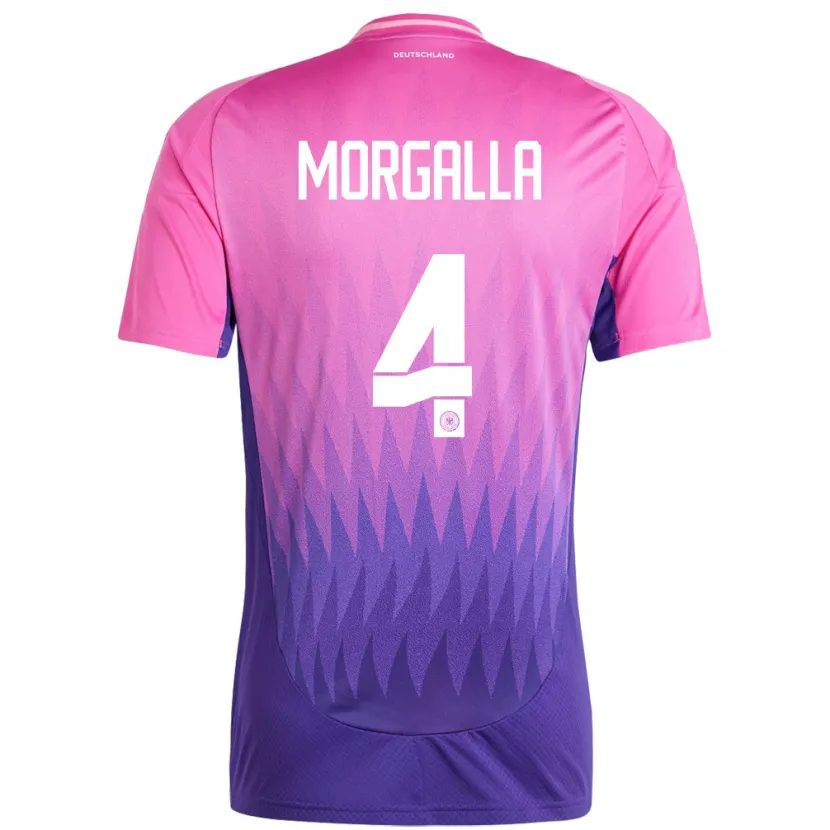 Danxen Mænd Tyskland Leandro Morgalla #4 Pink Lilla Udebane Spillertrøjer 24-26 Trøje T-Shirt