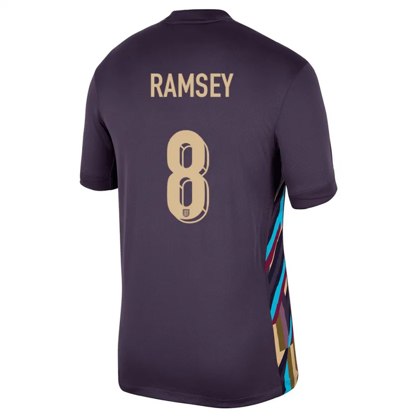 Danxen Mænd England Jacob Ramsey #8 Mørk Rosin Udebane Spillertrøjer 24-26 Trøje T-Shirt