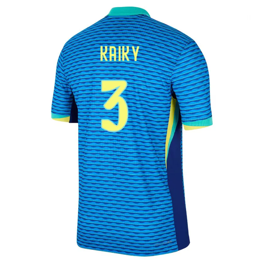 Danxen Mænd Brasilien Kaiky #3 Blå Udebane Spillertrøjer 24-26 Trøje T-Shirt