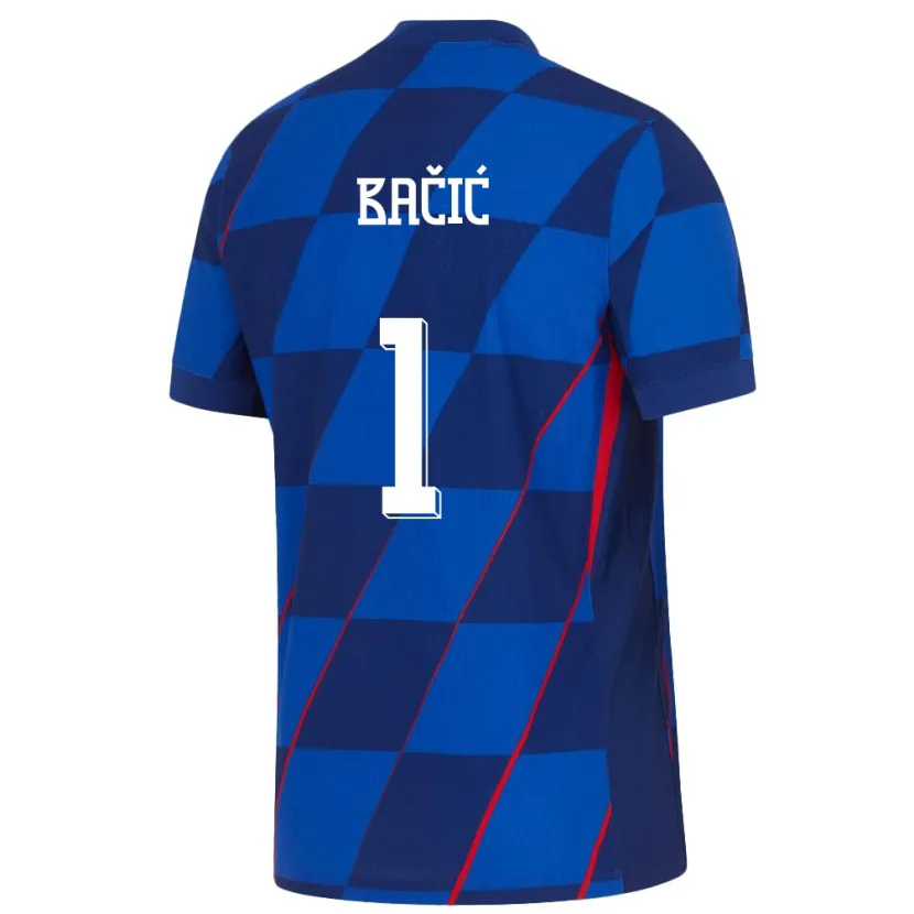Danxen Mænd Kroatien Doris Bacic #1 Blå Udebane Spillertrøjer 24-26 Trøje T-Shirt