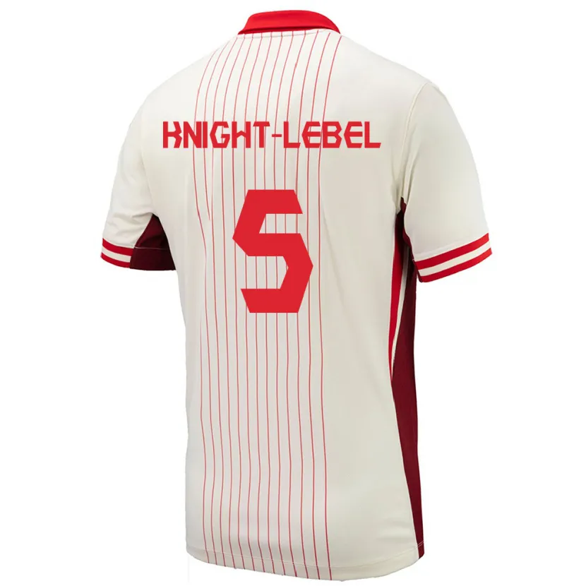 Danxen Mænd Canada Jamie Knight-Lebel #5 Hvid Udebane Spillertrøjer 24-26 Trøje T-Shirt