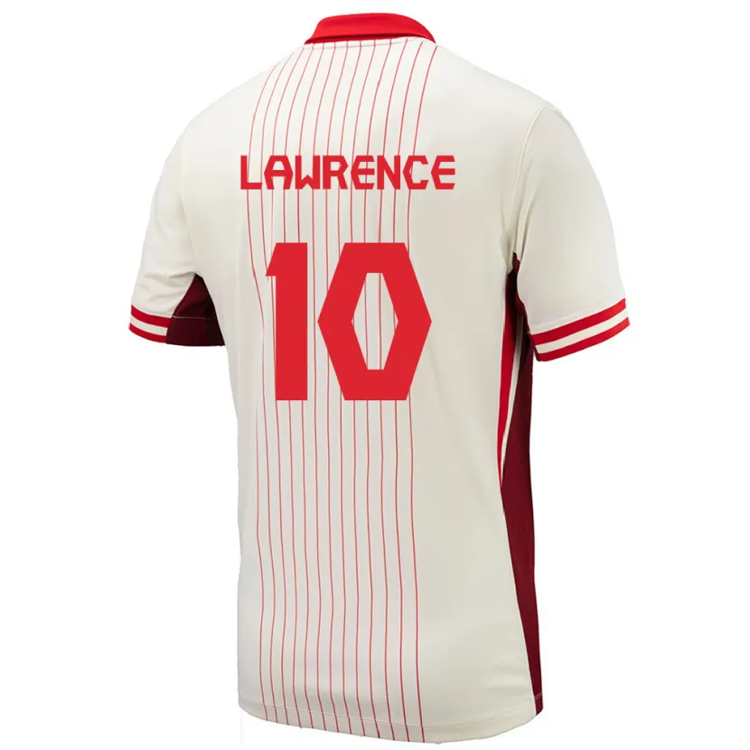 Danxen Mænd Canada Ashley Lawrence #10 Hvid Udebane Spillertrøjer 24-26 Trøje T-Shirt