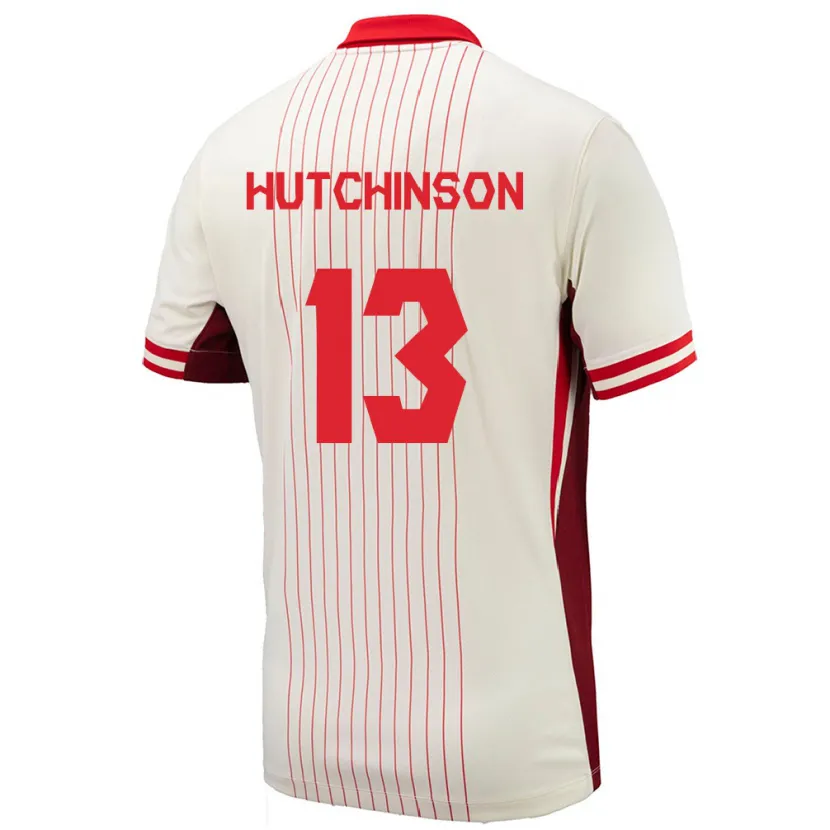 Danxen Mænd Canada Atiba Hutchinson #13 Hvid Udebane Spillertrøjer 24-26 Trøje T-Shirt