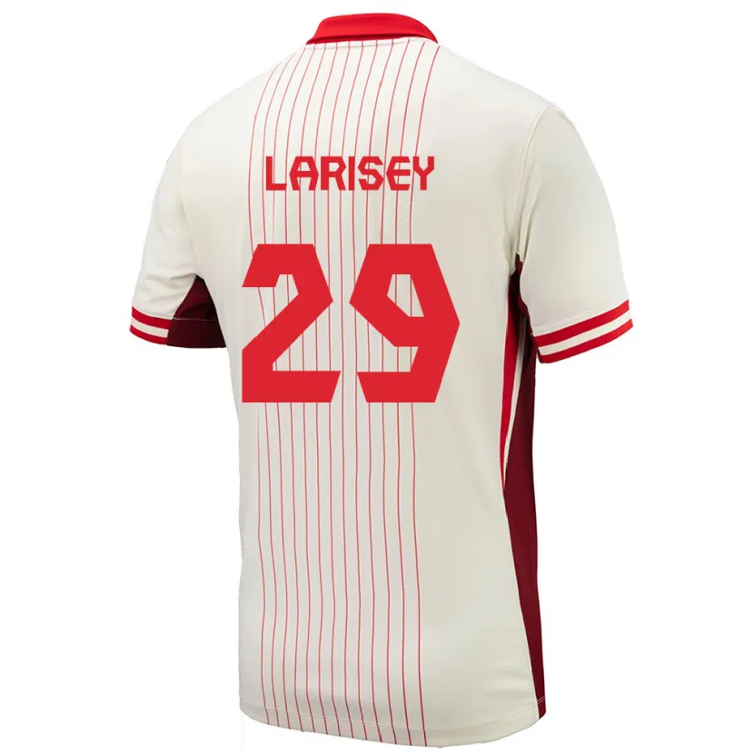 Danxen Mænd Canada Clarissa Larisey #29 Hvid Udebane Spillertrøjer 24-26 Trøje T-Shirt