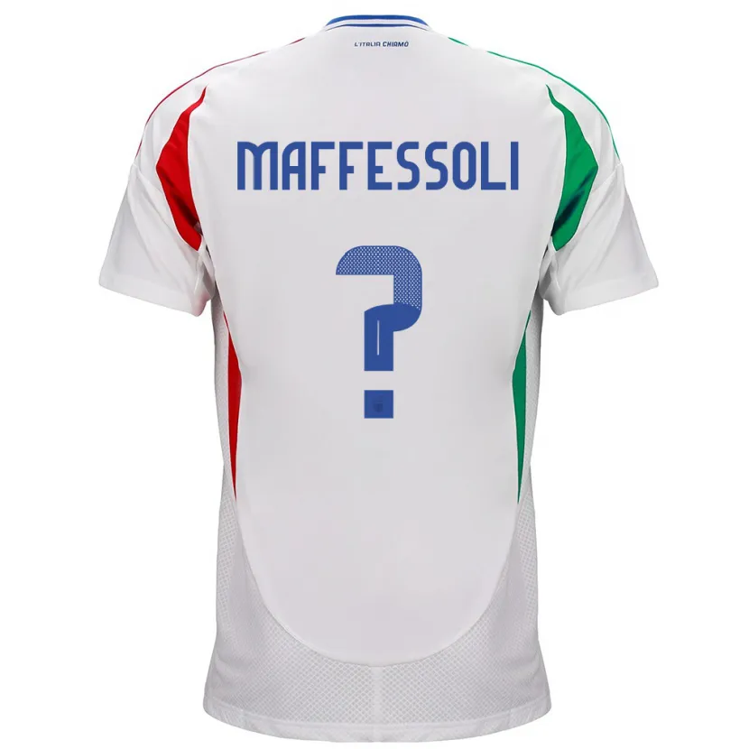 Danxen Mænd Italien Manuel Maffessoli #0 Hvid Udebane Spillertrøjer 24-26 Trøje T-Shirt