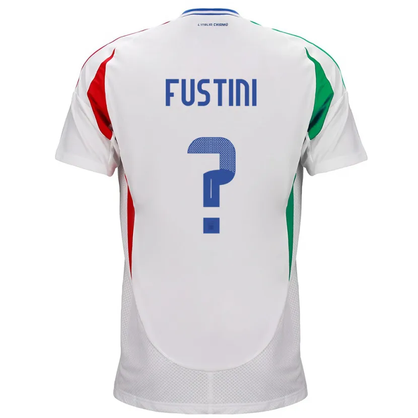 Danxen Mænd Italien Kevin Fustini #0 Hvid Udebane Spillertrøjer 24-26 Trøje T-Shirt