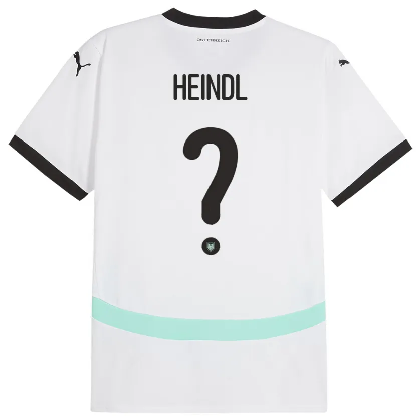 Danxen Mænd Østrig David Heindl #0 Hvid Udebane Spillertrøjer 24-26 Trøje T-Shirt