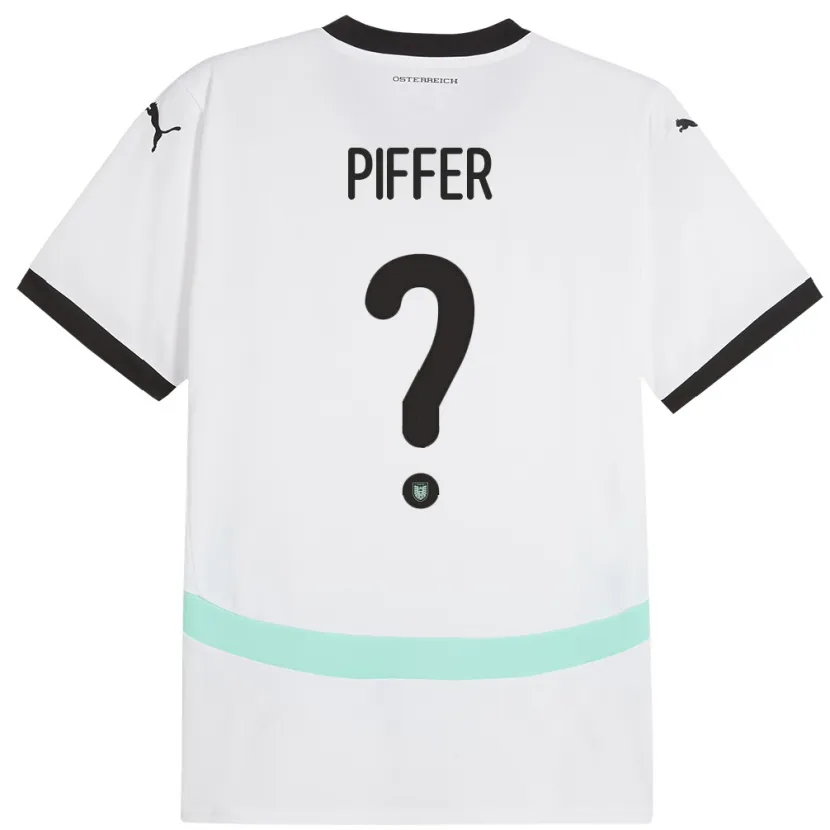 Danxen Mænd Østrig Paul Piffer #0 Hvid Udebane Spillertrøjer 24-26 Trøje T-Shirt