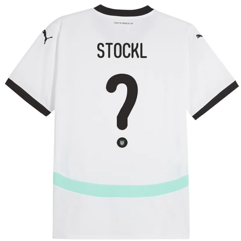 Danxen Mænd Østrig Lars Stöckl #0 Hvid Udebane Spillertrøjer 24-26 Trøje T-Shirt