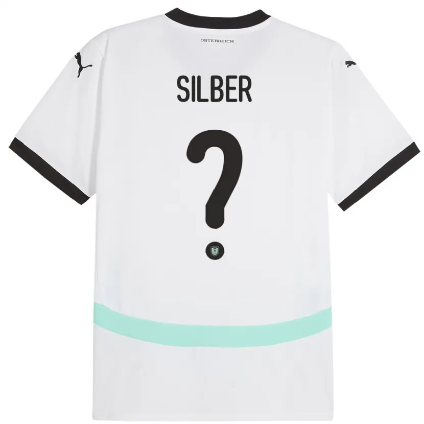 Danxen Mænd Østrig Fabian Silber #0 Hvid Udebane Spillertrøjer 24-26 Trøje T-Shirt