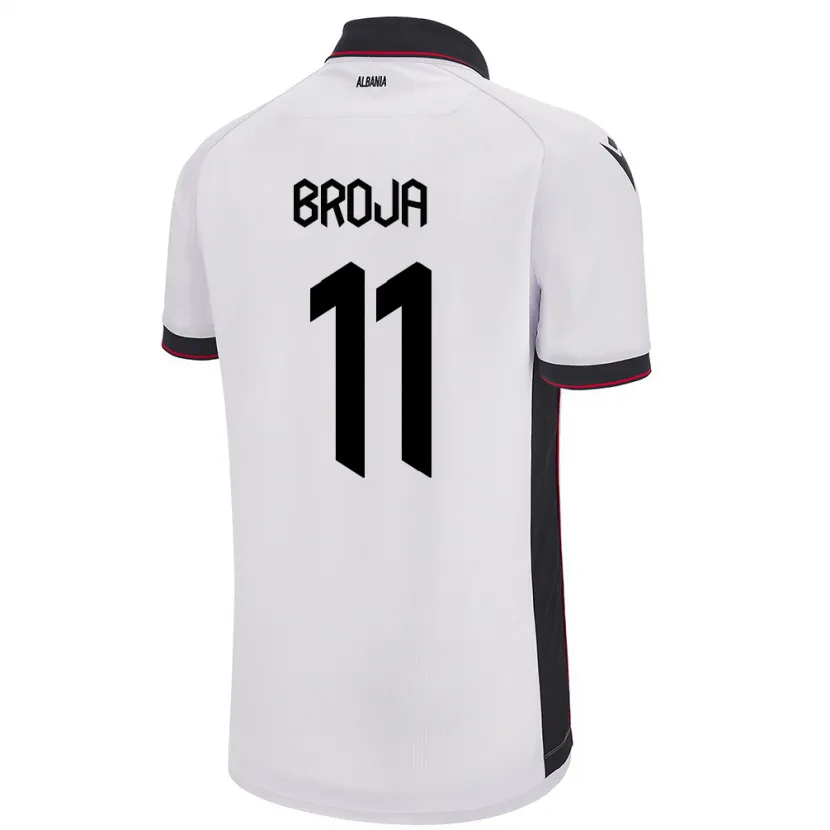 Danxen Mænd Albanien Armando Broja #11 Hvid Udebane Spillertrøjer 24-26 Trøje T-Shirt
