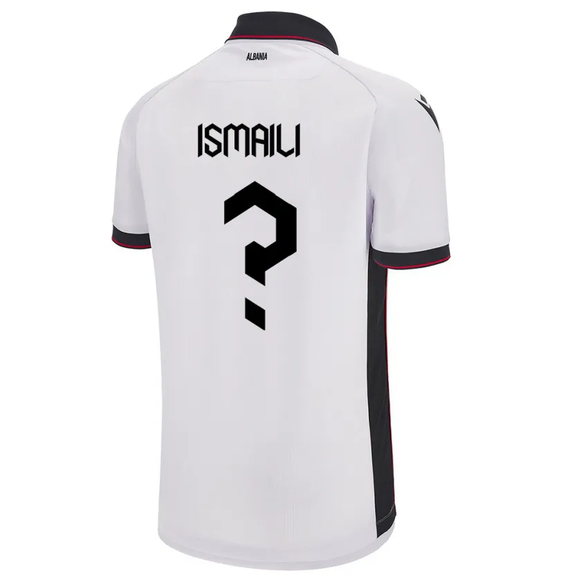 Danxen Mænd Albanien Behar Ismaili #0 Hvid Udebane Spillertrøjer 24-26 Trøje T-Shirt