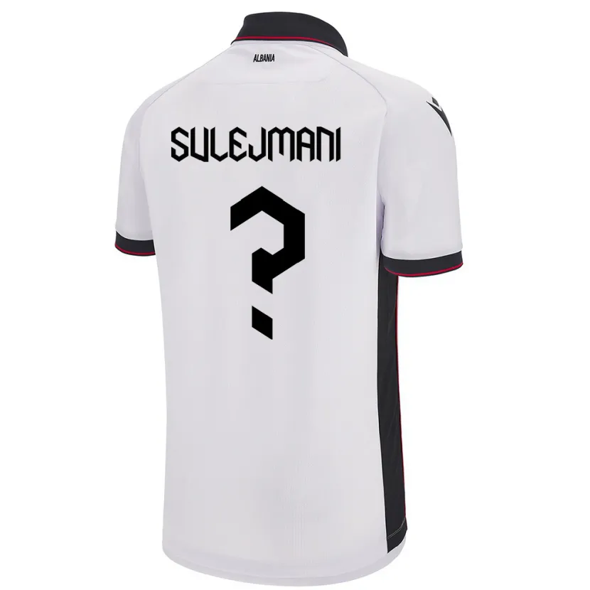 Danxen Mænd Albanien Muhadin Sulejmani #0 Hvid Udebane Spillertrøjer 24-26 Trøje T-Shirt