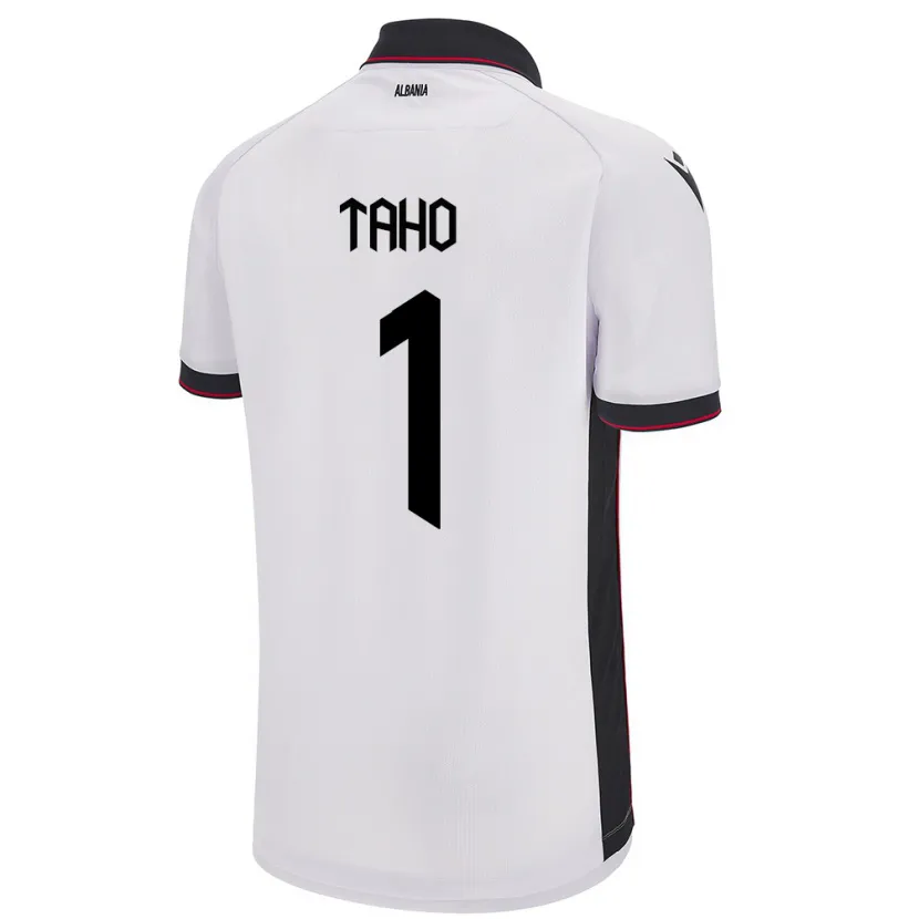Danxen Mænd Albanien Alain Taho #1 Hvid Udebane Spillertrøjer 24-26 Trøje T-Shirt
