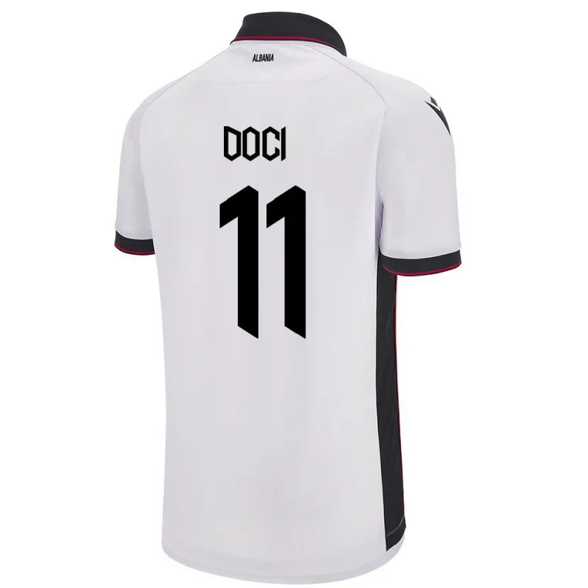 Danxen Mænd Albanien Megi Doçi #11 Hvid Udebane Spillertrøjer 24-26 Trøje T-Shirt